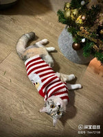 Furrytail Dog & Cat Stripy Winter Christmas Sweater