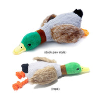Squeaky Wild Duck Plush Dog Toy