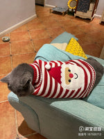 Furrytail Dog & Cat Stripy Winter Christmas Sweater